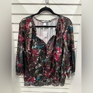 NWT CJ Banks 2X Smooth Polyester Top